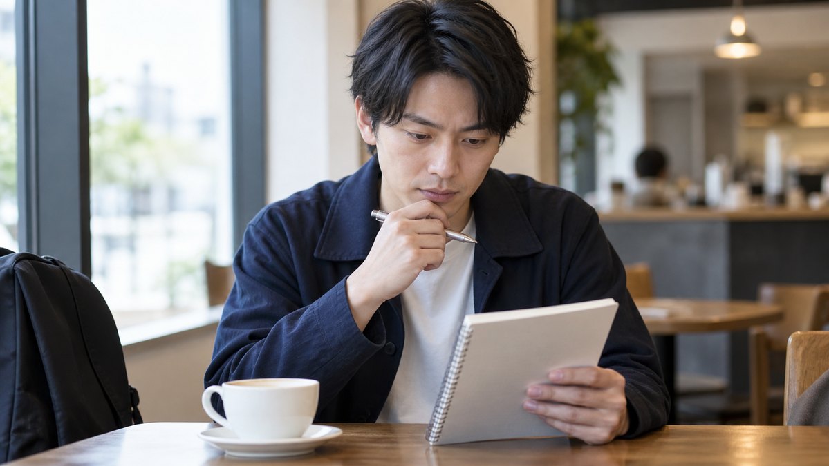 アルバイト面接に向けて準備する人物(生成イメージ)