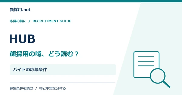 HUB：バイトの応募条件