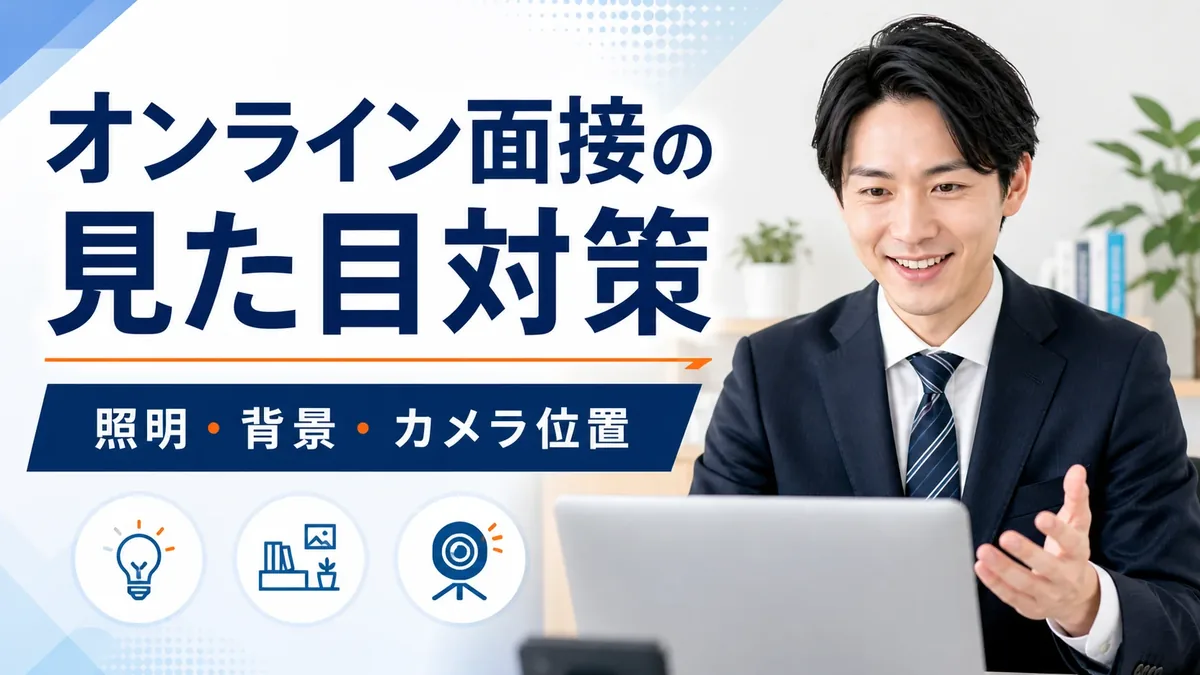 オンライン面接の見た目対策｜照明・背景・カメラ位置の整え方