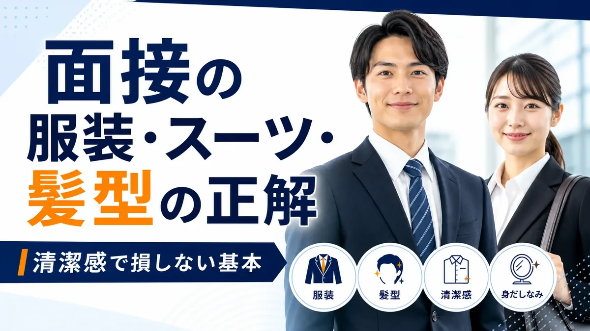 面接の服装・スーツ・髪型の正解|清潔感で損しない基本