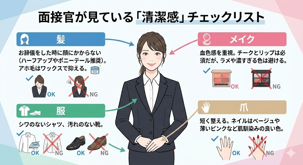 「清潔感チェックリスト」の図解