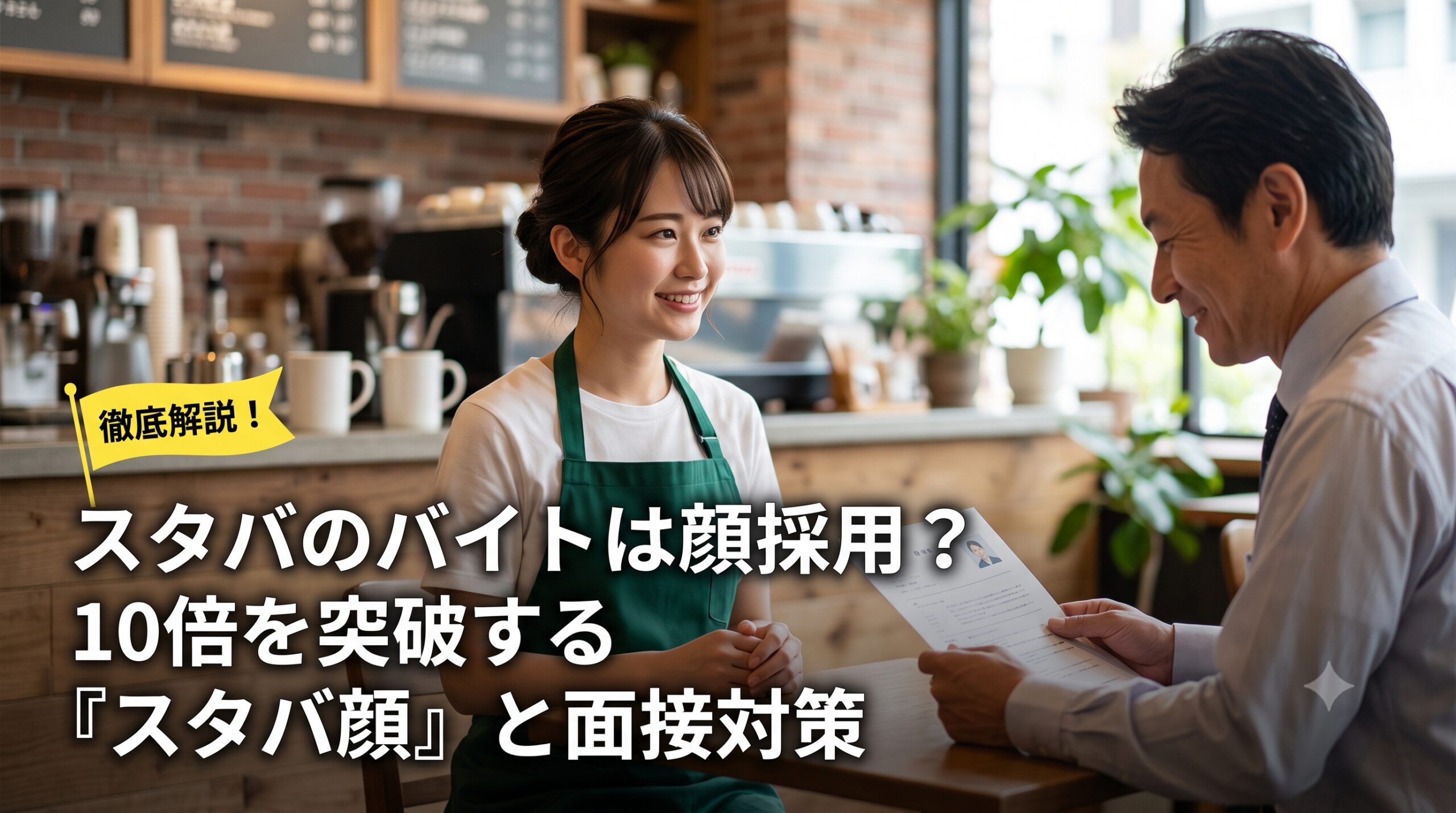 スタバのバイトは顔採用確定？倍率10倍を突破する「スタバ顔」の特徴と面接対策