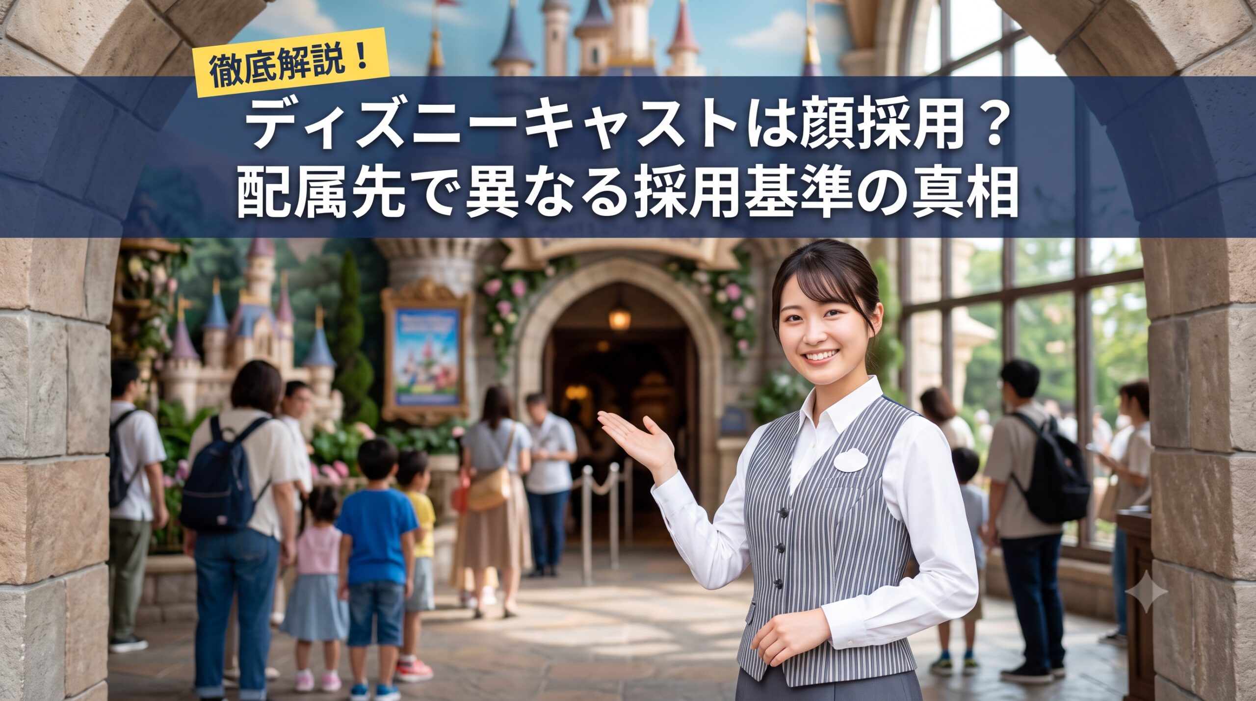 ディズニーキャストは顔採用？配属先（アトラクション・ゲスコン）で異なる基準