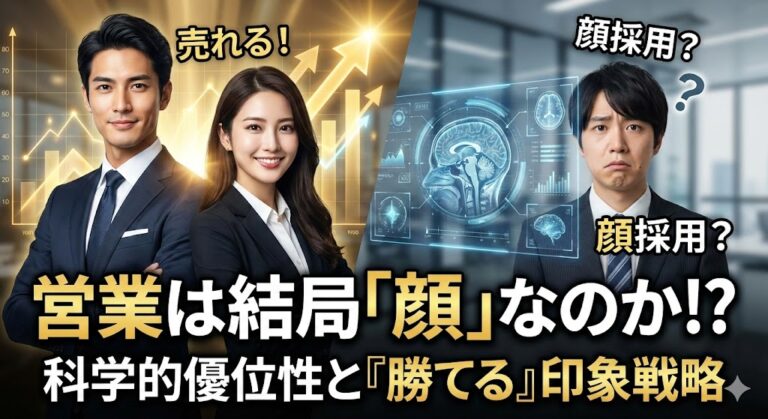 営業職は結局イケメン・美人が売れる？顔採用の科学的優位性と「勝てる」印象戦略