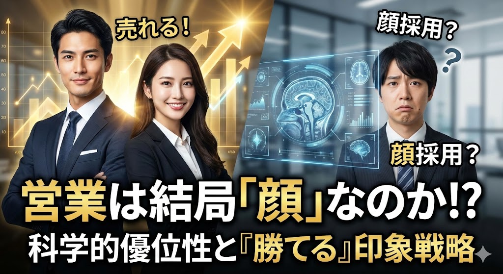 営業職は結局イケメン・美人が売れる？顔採用の科学的優位性と「勝てる」印象戦略