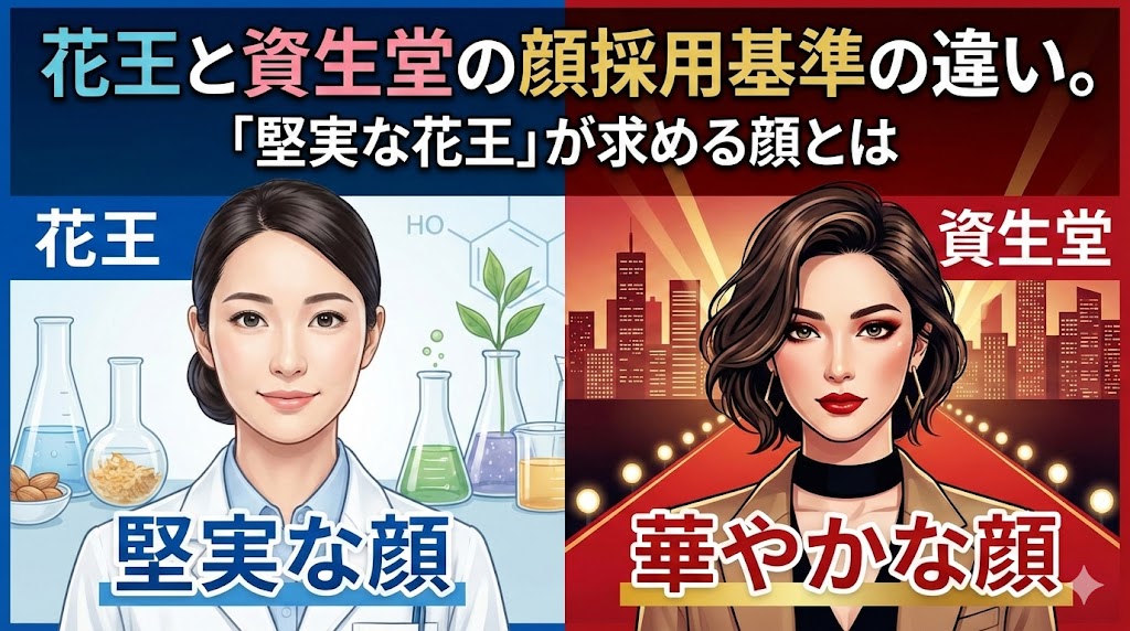花王と資生堂の顔採用基準の違い。「堅実な花王」が求める顔とは
