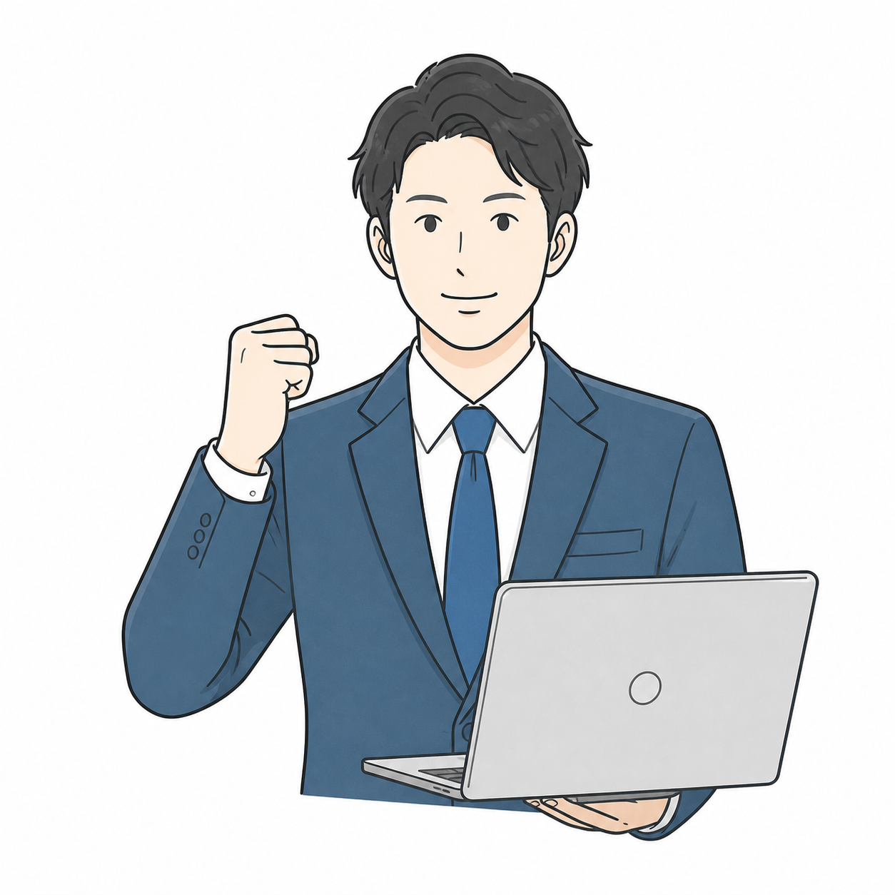 サービスを比較検討する人物イラスト
